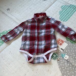 Cat and Jack plaid button down.